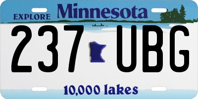 MN license plate 237UBG