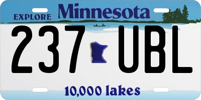 MN license plate 237UBL