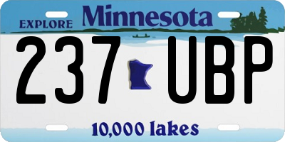 MN license plate 237UBP