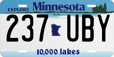 MN license plate 237UBY