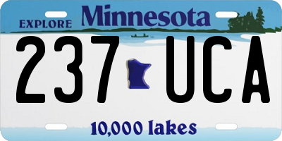 MN license plate 237UCA