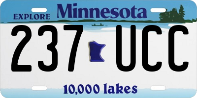 MN license plate 237UCC