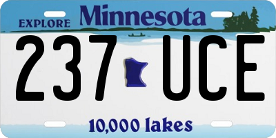 MN license plate 237UCE