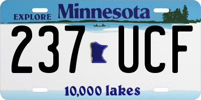 MN license plate 237UCF