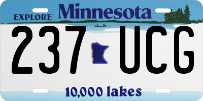 MN license plate 237UCG