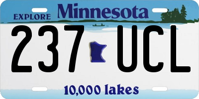 MN license plate 237UCL