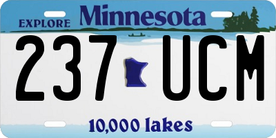 MN license plate 237UCM