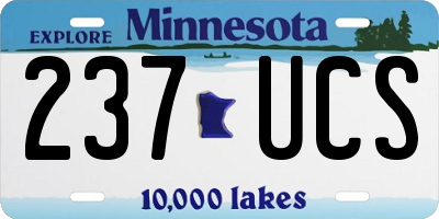 MN license plate 237UCS