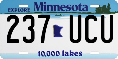 MN license plate 237UCU