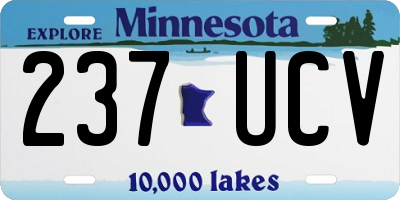 MN license plate 237UCV