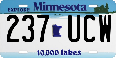 MN license plate 237UCW