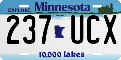 MN license plate 237UCX