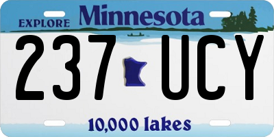 MN license plate 237UCY