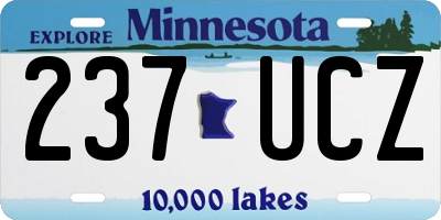 MN license plate 237UCZ