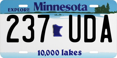 MN license plate 237UDA