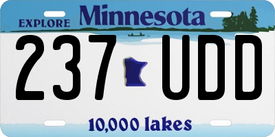 MN license plate 237UDD