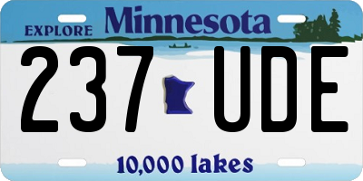MN license plate 237UDE