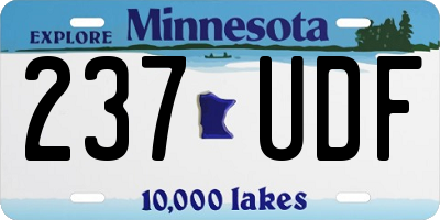 MN license plate 237UDF