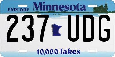 MN license plate 237UDG