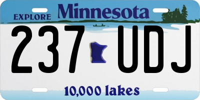 MN license plate 237UDJ