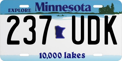 MN license plate 237UDK