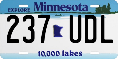 MN license plate 237UDL