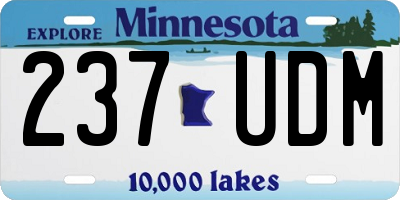 MN license plate 237UDM