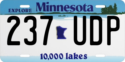 MN license plate 237UDP