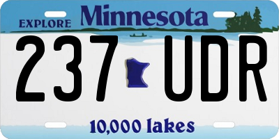 MN license plate 237UDR