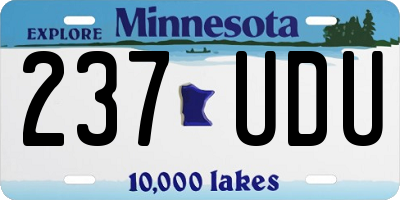 MN license plate 237UDU