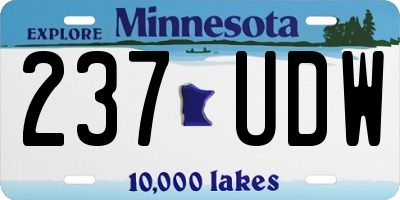 MN license plate 237UDW