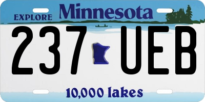 MN license plate 237UEB