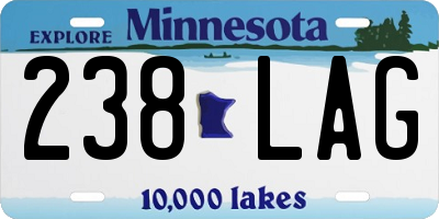 MN license plate 238LAG