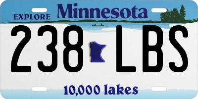 MN license plate 238LBS