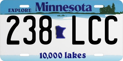 MN license plate 238LCC