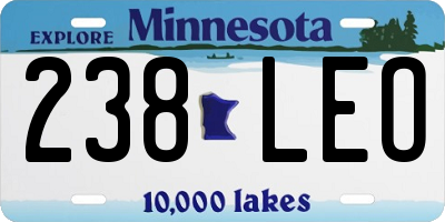 MN license plate 238LEO