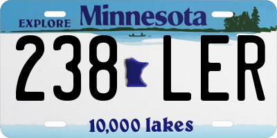 MN license plate 238LER