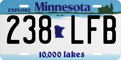 MN license plate 238LFB