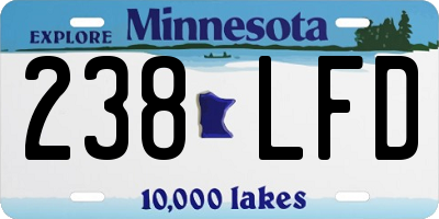 MN license plate 238LFD
