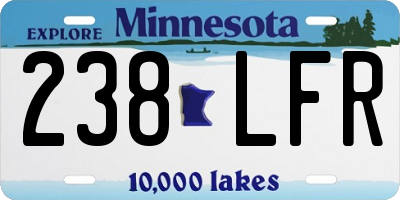 MN license plate 238LFR