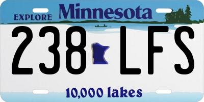 MN license plate 238LFS