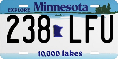 MN license plate 238LFU