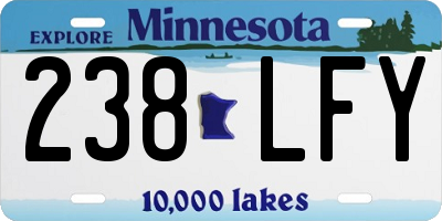 MN license plate 238LFY