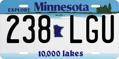 MN license plate 238LGU