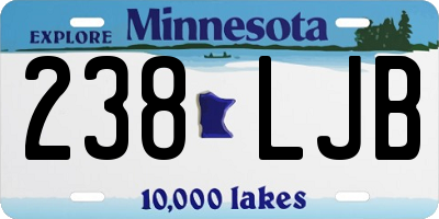 MN license plate 238LJB
