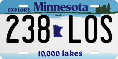 MN license plate 238LOS