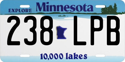 MN license plate 238LPB