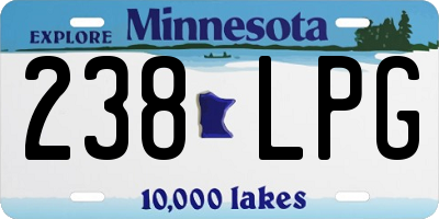 MN license plate 238LPG