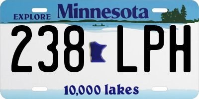 MN license plate 238LPH