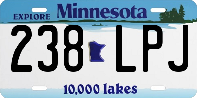 MN license plate 238LPJ